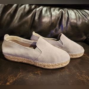 Fabiolas Gray Suede Espadrilles Women's EU Size 38 US Size 7.5 Slip On Shoes